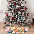 thumbnail image 5 of Sikiie Retro Summer Stamp 30-48 inches {designName} Print Christmas Tree Skirt Snowman Xmas Tree Skirt with Edge Christmas Decorations for Holiday Party36", 5 of 7