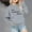 Gray, variant on Spazoro Childs Girls Sweatshirts, Letter Print Fall Winter Crew Neck Long Sleeve Toddlers Kids Tops for Girls Boys Black Size 11 T