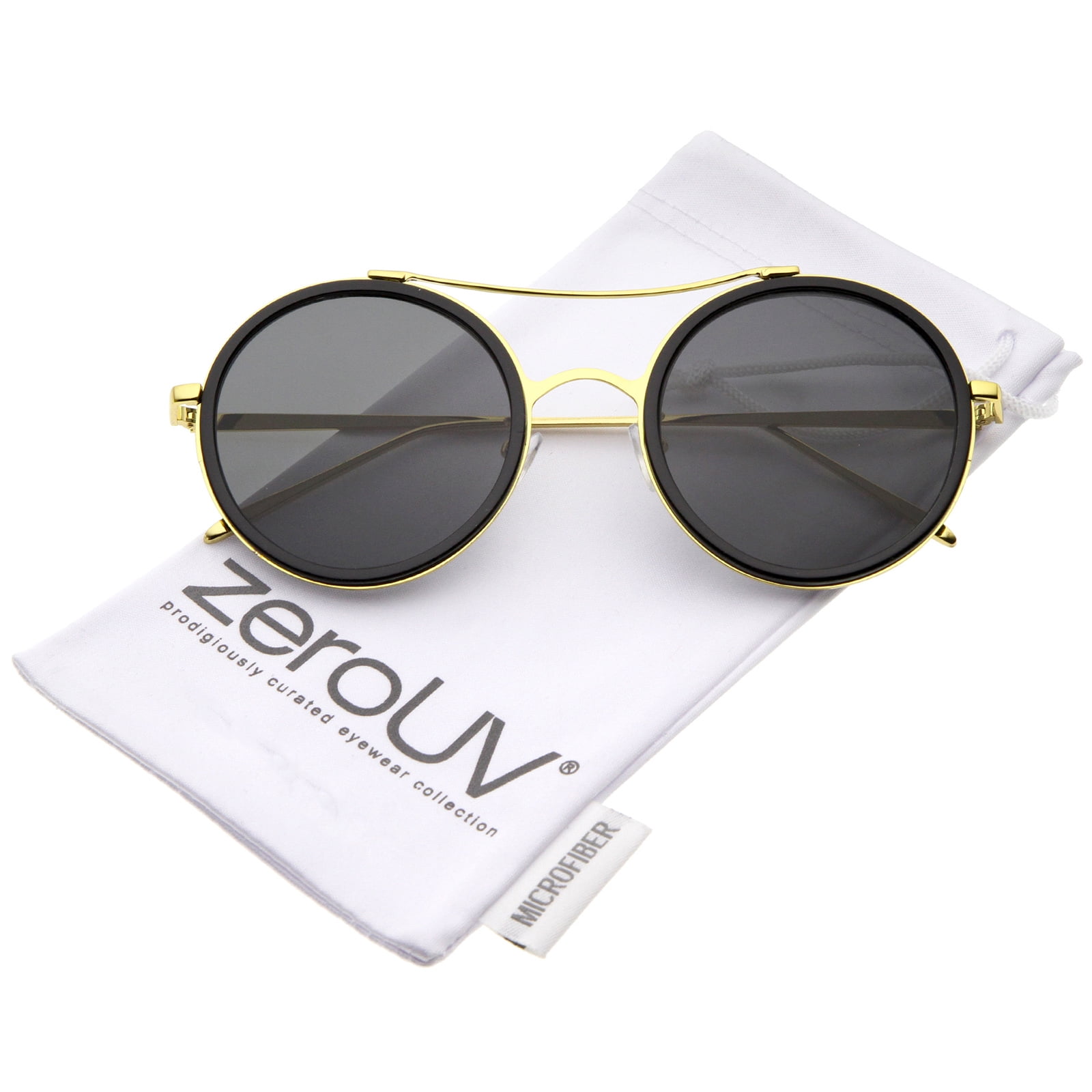 zeroUV zeroUV Classic Metal Temple Double Nose Bridge Flat Lens