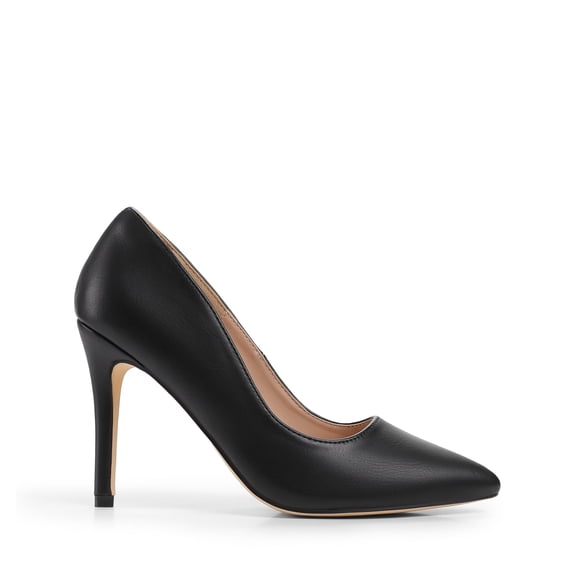 BURUDANI Women's Closed Toe High Heels Dress Pointed Toe Wedding Pump Shoes Wide