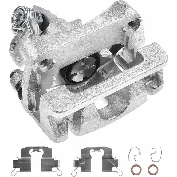 A-Premium Disc Brake Caliper Assembly with Bracket Compatible with Select Mazda Models - CX-3 2016-2018, L4 2.0L, Sport Utility - Rear Right Passenger Side