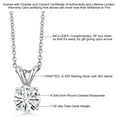thumbnail image 6 of Gem Stone King 925 Sterling Silver Moissanite Pendant Necklace for Women with 18 inch Silver Chain Round 1.00cttw, 6 of 6