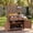Brown, variant on 62.3" Outdoor Grill Cart with Stainless Steel Top – Solid Wood Patio Kitchen Cart, Raised Shelf, Drawers, BBQ Prep Table for Backyard, Brown