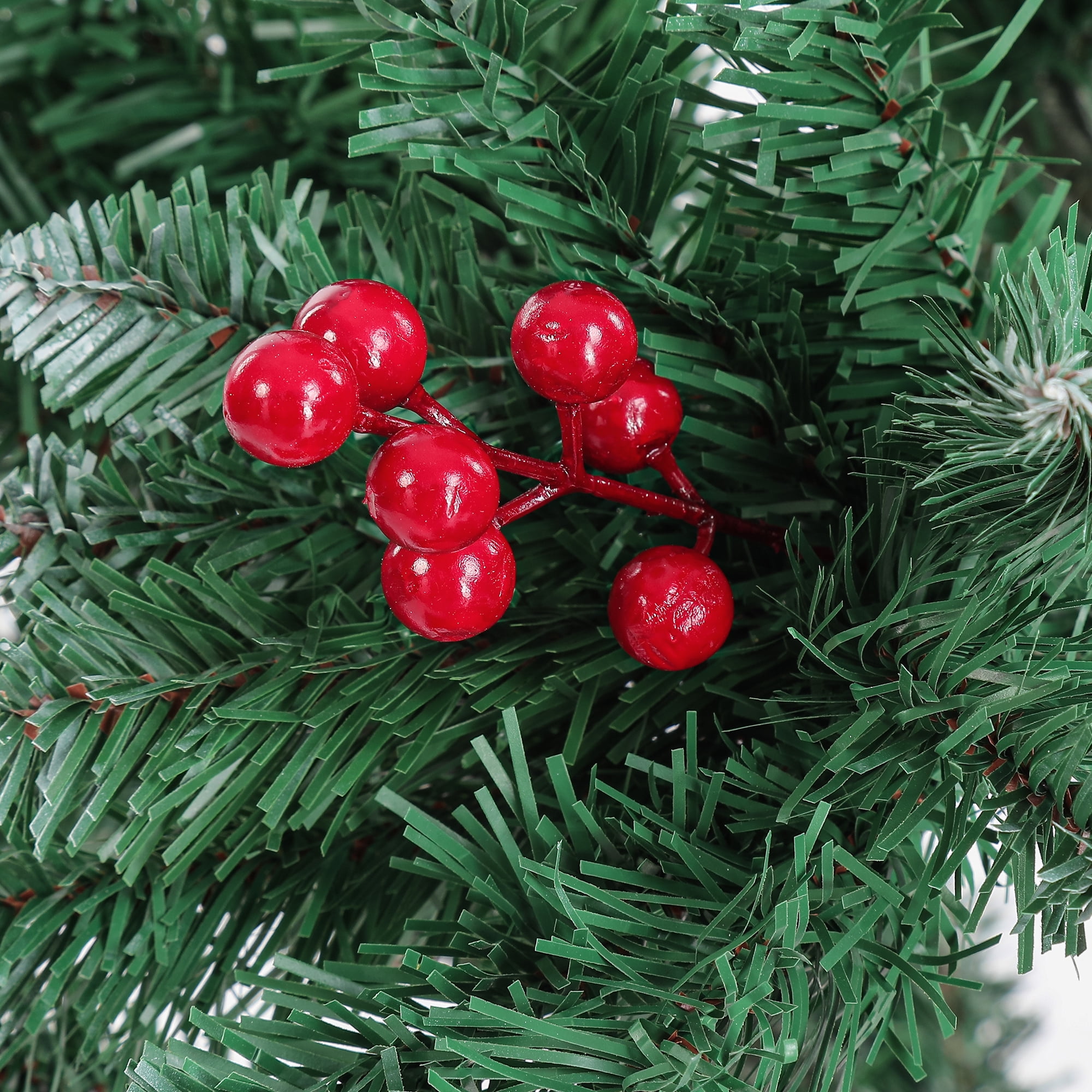 7.5 ft Artificial Christmas Tree with 200 LED Lights, Army Green, 1358 Branch Tips, Metal Hinges & Foldable Base