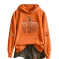 thumbnail image 5 of XIYON Hoodies For Women Halloween Pumpkin Print Hooded Sweatshirt With Front Pockets For Fall Winter Cozy Long Sleeve Pullover Tops For Women, 5 of 5