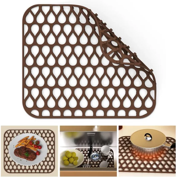 Silicone Kitchen Sink Protector Mat Folding Heat Non Slip Kitchen Sink Mats 1 Pc
