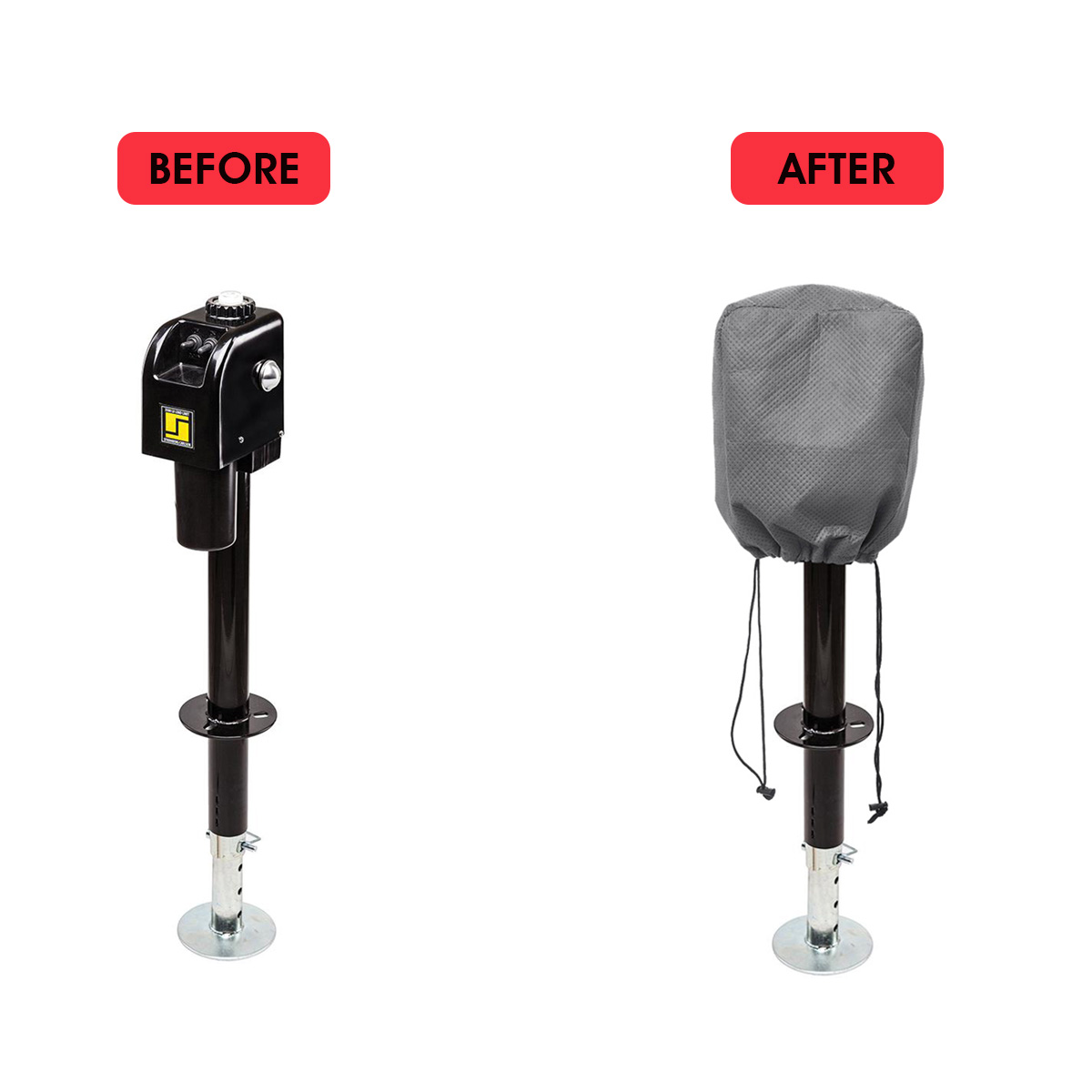 Universal Electric Tongue Jack Cover Protector For RV Travel Trailer