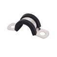 thumbnail image 3 of 15mm Dia EPDM 304 Acero Inoxidable caucho forrado en forma de U Tipo tubo manguera pinzas de alambre clips 5pcs, 3 of 3