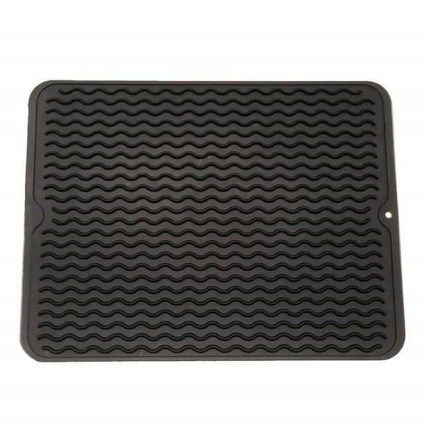 Mat Kitchen Counter Silicone Dish Drying Mat Easy Clean Dishwasher