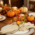 thumbnail image 4 of Artificial Maple Leaf Pumpkin Napkin Ring – Handmade Table Decor Holder for Wedding Fall Daily Dining, Practical Festive Essential, 4 of 7