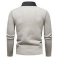 thumbnail image 4 of Men's Ribbed Knit Pullover Sweater with Collar Long Sleeve Casual Workwear Top, 4 of 9