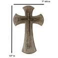 thumbnail image 2 of Vintage Layered Crucifix Tooled Scrollwork Roman Spike Nails Wall Cross Decor, 2 of 8