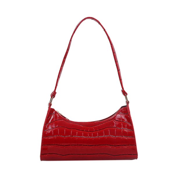 Bolsas Hombro PU Con Informal para Viajes Ocio Compras Diarias (rojo)