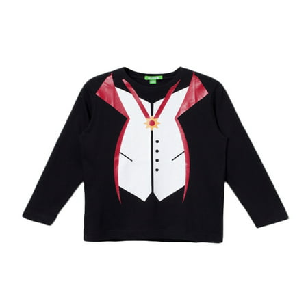 bossini Carnival Season Spree Round Neck Vampire-Themed Print Long Sleeve Kids Easygoing T Shirt Size 100,US Size