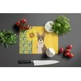 thumbnail image 3 of Carolines Treasures WDK5337LCB 15 x 12 in. Summer Sunflowers Brindle Boston Terrier Glass Large Cutting Board, 3 of 5