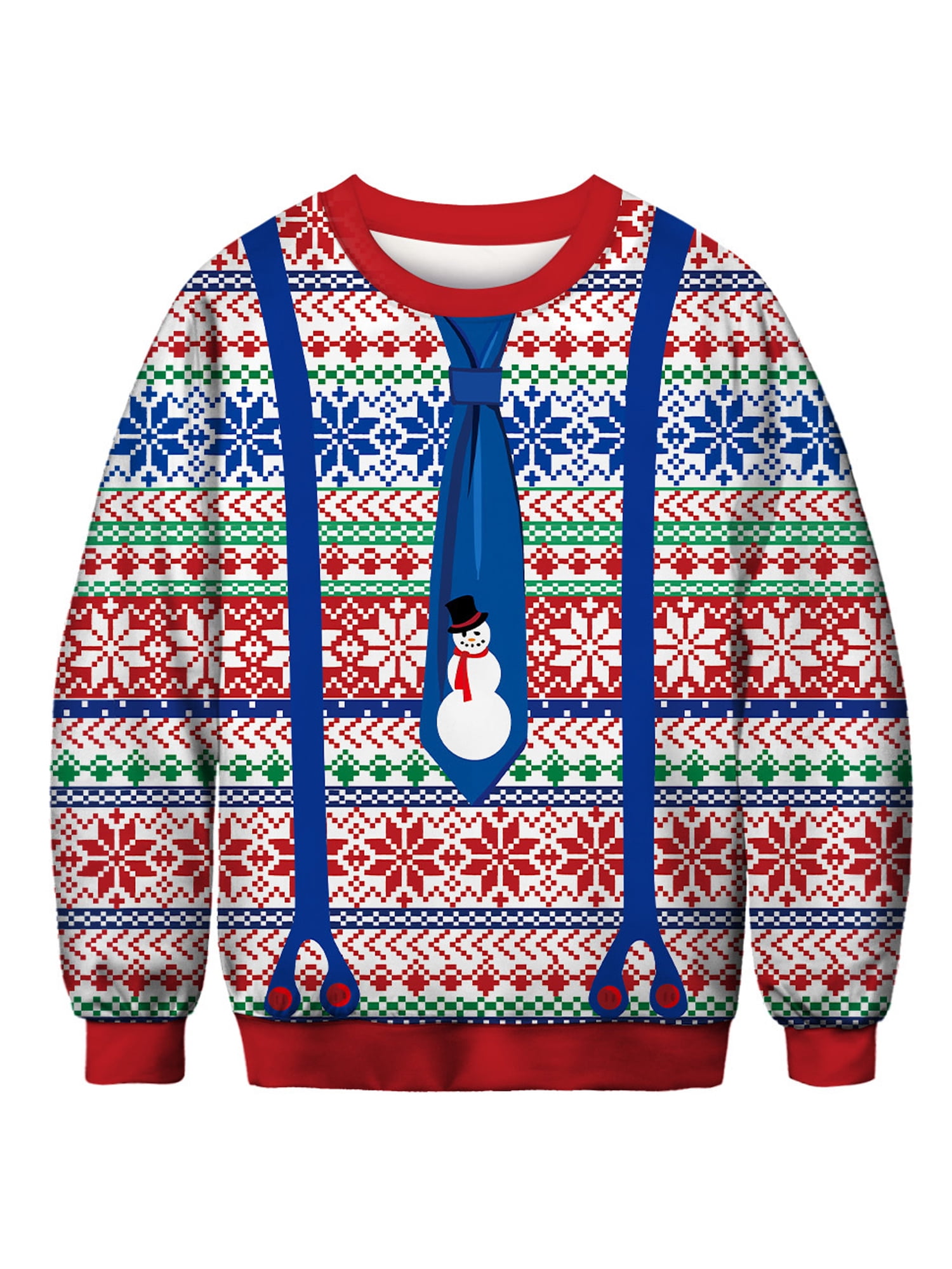 3D Digital Print Sweatshirt Colorful House Unisexs Ugly Christmas Jumper Sweater