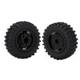 thumbnail image 2 of Juego de 2 llantas de metal de 55 mm para coche RC AXIAL SCX24 1/24, color negro, 2 of 14