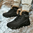 thumbnail image 2 of Men's All-Season High-Top Hiking Boots with Rubber Sole & Synthetic Upper - All-Terrain Traction, Round Toe, PU Cushioned Insole - Heavy-Duty Outdoor Boots for Trekking, Camping, & Casual Wear - All, 2 of 9