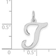 thumbnail image 2 of 925 Sterling Dainty Letter T Initiale Nom Monogramme Collier Pendentif Breloques, 2 of 6