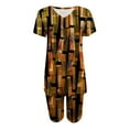 thumbnail image 4 of Ensembles Deux Pièces pour Femmes Mode Blouse Col en V Manches Courtes Hauts Shorts Ensemble Décontracté Ensembles Deux Pièces pour Femmes Sortie en Liquidation, 4 of 4