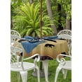 thumbnail image 4 of Outdoor Tablecloth with Umbrella Hole Zipper Black Bear Round Tablecloth 54" Waterproof Outside Table Cloth Vintage Animals Farmhouse Pine Brown Forest Patio Table Cover Tablecloths for Picnic Party, 4 of 8