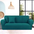 thumbnail image 2 of Unique Bargains Solid 1/2/3 Seater Sofa Cover Stretch Couch Slipcover Peacock Blue Sofa, 2 of 8