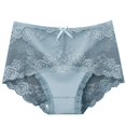 thumbnail image 4 of Blmnix Period Panties Ladies Underwear High Waisted Breathable Underwear Panty Blue Lace Panties Cotton Underwear for Women Seamless,L, 4 of 5
