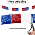 thumbnail image 4 of 2 Packs 10 feet Foil Fringe Garland Metallic Tinsel Streamers Banner 4th of July Decorations Red White Blue Fringe Backdrop Banner Hanging Parade Float Fringe Garland for Patriotic Day Memorial Day, 4 of 8