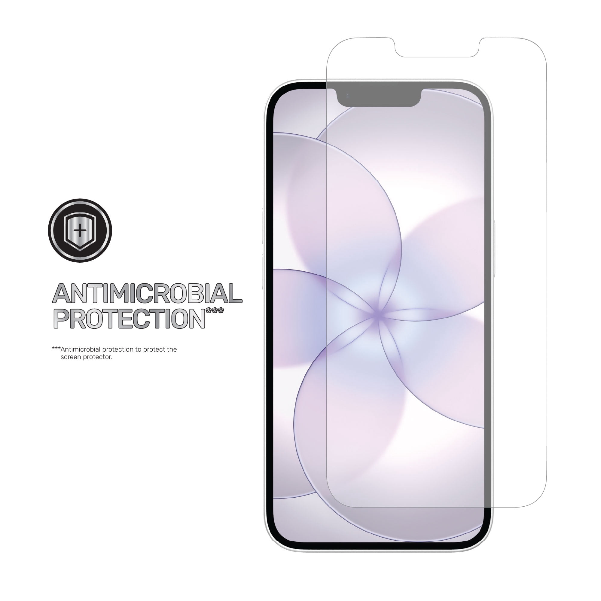 DuraGlass DefenseTech Glass Screen Protector with Blue Light Filter for iPhone 17e / 16e / 14 / 13 / 13 Pro with Easy Application Tray