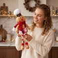thumbnail image 6 of Dalxymotic Christmas Gingerbread Ornaments, Decorative Wooden Bead Figurines, European Toy Decorations, Christmas Decorations Indoor Outdoor Winter Decor for Home, Mantel, Shelf, 6 of 7