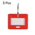 thumbnail image 2 of Uxcell 28x22mm Plastic Key Tags with Split Keyring Red 5 Count, 2 of 4