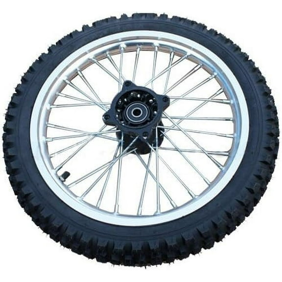 X-PRO 14" Front Wheel Rim Tire 2.5-14 with 12mm Bearing Assembly for Dirt Pit Bike