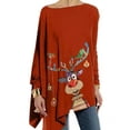thumbnail image 1 of FASHIONWT Women Plus Size Christmas Long Sleeve Irregular Print Pullover T-Shirt Casual Loose Top, 1 of 4