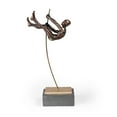thumbnail image 3 of Gild Design House Flying Vaulter I Polystone Resin Sculpture in Antique Bronze, 3 of 5