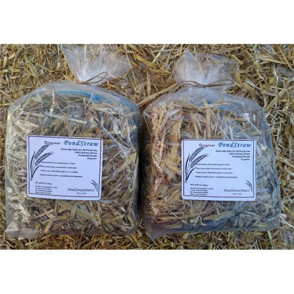 PondStrawDirect  PondStrawDirect ORGANIC Barley Straw 2 - 8oz bales treat 2000 gallons