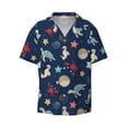 thumbnail image 3 of Goofa Sea Creatures Printed Men's Casual Short-sleeved Shirt,Lightweight Breathable Button-down,Summer Casual men's top,Versatile Fashion shirt-Small, 3 of 7
