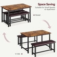 thumbnail image 3 of Farmhouse Dining 4 Kitchen Table Set with 2 Benches, 3 of 7