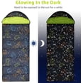 thumbnail image 2 of AceCamp Glow-in-The-Dark Rectangular Sleeping Bag 30F/ -1℃ Youth Size, 2 of 3
