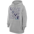 thumbnail image 2 of Women's G-III 4Her by Carl Banks  Heather Gray Charlotte Hornets Basketball Love Fleece Pullover Hoodie, 2 of 3