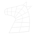 thumbnail image 4 of Marco de corona de cabeza de caballo BLESIY Decoración del hogar Metal Blanco, 4 of 8