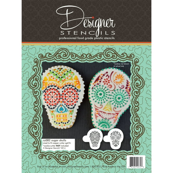 Sugar Skull Cutter and Stencil Set (no cutter) by Designer Stencils