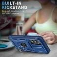 thumbnail image 5 of Rugged for Samsung Galaxy A36 5G Case with Camera Lens Sliding Cover Protective Phone Case with Rotated Ring Stand, Heavy Duty Shockproof Magnetic Car Mount Case for Galaxy A36 5G, Blue, 5 of 10