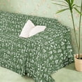 thumbnail image 3 of meiyoeat Chic Floral Flower Sofa Cover Slipcover 71x91 for Girls, Green White Chair Loveseat Couch Cover, 3 of 6