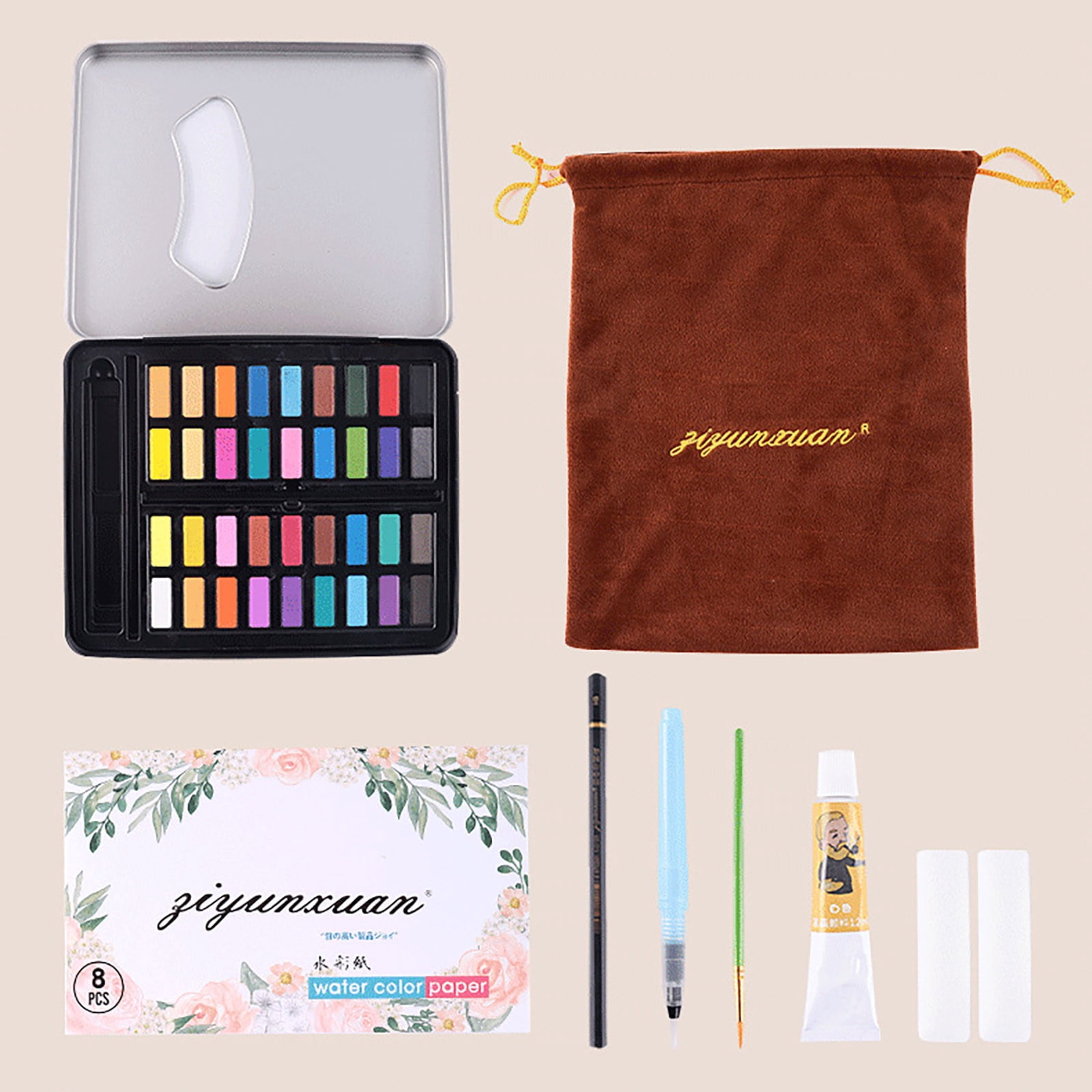 Clearance Pen under $10,Quality High Brush 36/48 Color Set DIY Water Solid Paint Watercolor Stationery