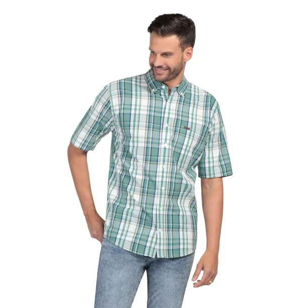 Camisa Regular fit Manga Corta Lee Hombre 334 Verde M Walmart en