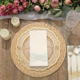 thumbnail image 2 of Efavormart 6 Pack | 13" Natural Woven Rattan Design Disposable Serving Trays, Round Paper Charger Plates, 2 of 8
