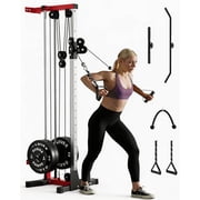 Memoryfield Wall Mount Cable Machine Dual Pulley Cable Crossover, 19 Positions, 400 lb Capacity, Home Gym Strength Training
