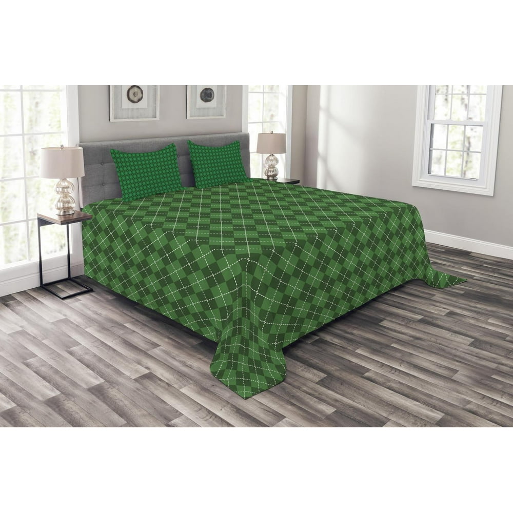 Irish Bedspread Set Queen Size, St. Patrick's Day Celebration Inspired