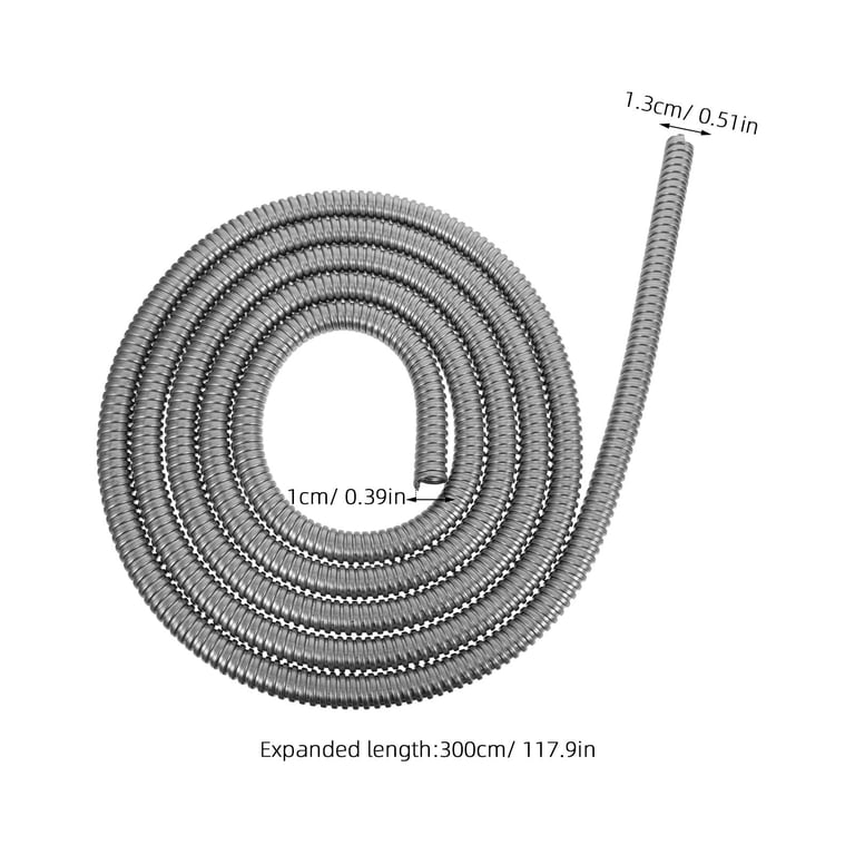 COMPUKAS Metal Cable Conduit for Wire Management, Plated Silver ...