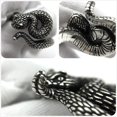thumbnail image 2 of GHSDFBB Snake Shaped Ring, 925 Sterling Silver Rattlesnake Circlet, Handmade Animal Hoop, 2 of 7